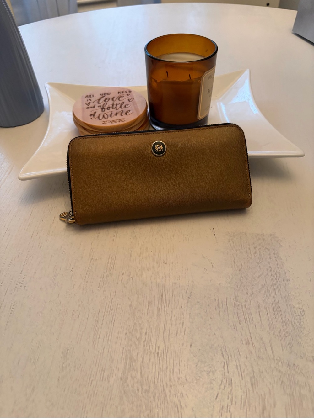 Loewe Leather Wallet Bronze